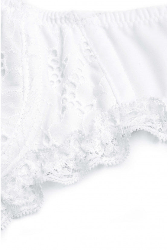 Soutien-gorge pigeonnant coton blanc "Rama"