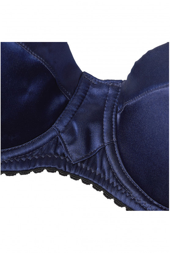 Soutien-gorge Couture satin bleu LILI