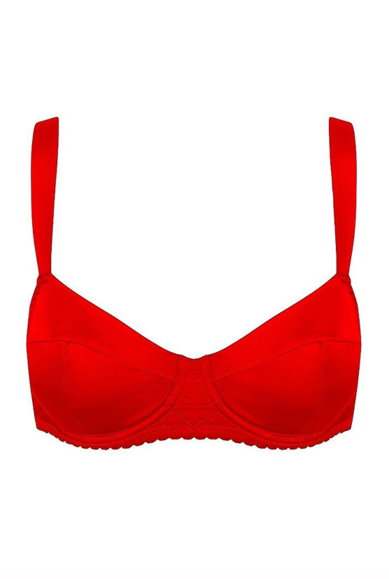 Soutien-gorge Couture satin rouge LILI