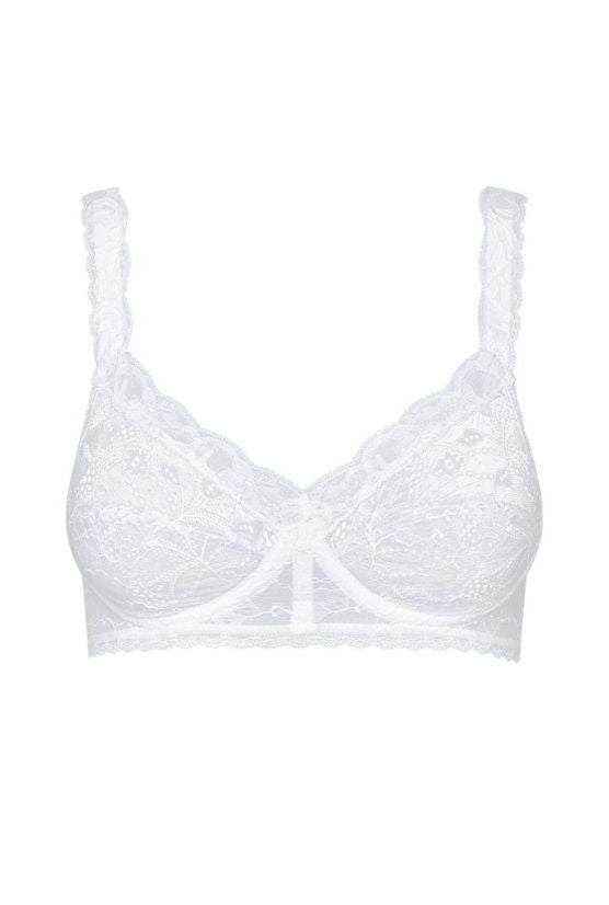 Soutien-gorge sans armature dentelle blanche LOLA