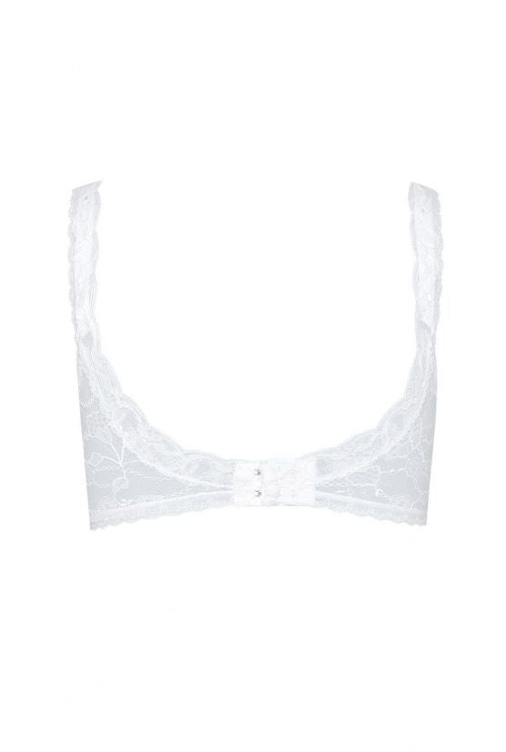 Soutien-gorge sans armature dentelle blanche LOLA