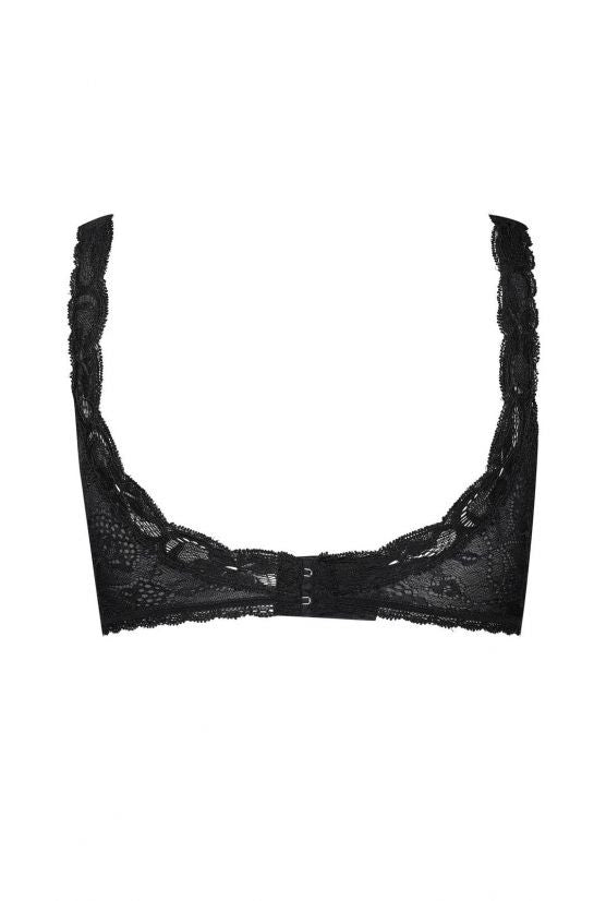 Soutien-gorge sans armature dentelle noire LOLA