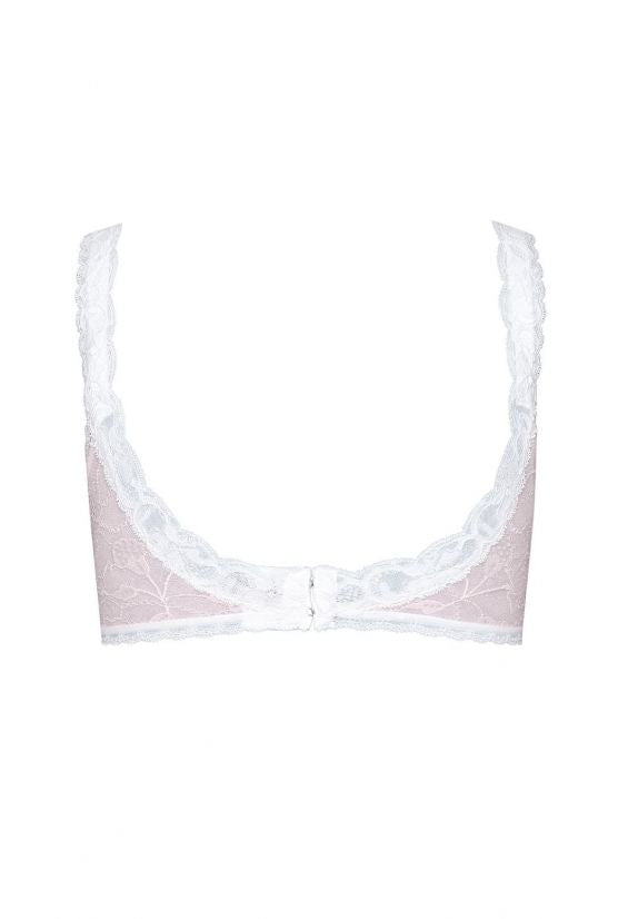 Soutien-gorge sans armature dentelle rose LOLA