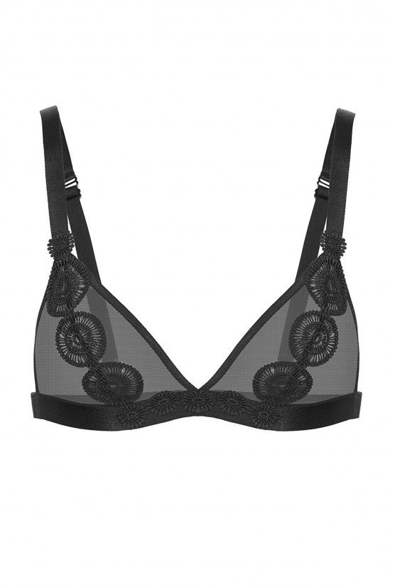 Soutien-gorge sans armature soleil noir ALEXIA