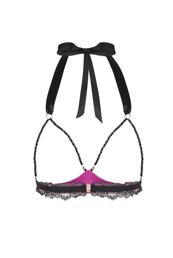 GEISHA Fuschsia-BH mit Perlen