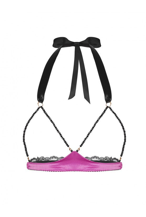 GEISHA Fuschsia-BH mit Perlen