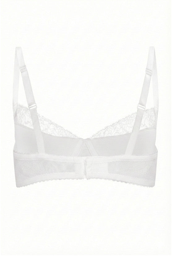 Soutien-gorge sein nu pigeonnant dentelle ivoire "Rama"
