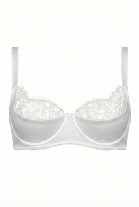 Soutien-gorge sein nu pigeonnant dentelle ivoire "Rama"