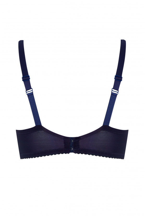 Soutien-gorge brodé bleu
