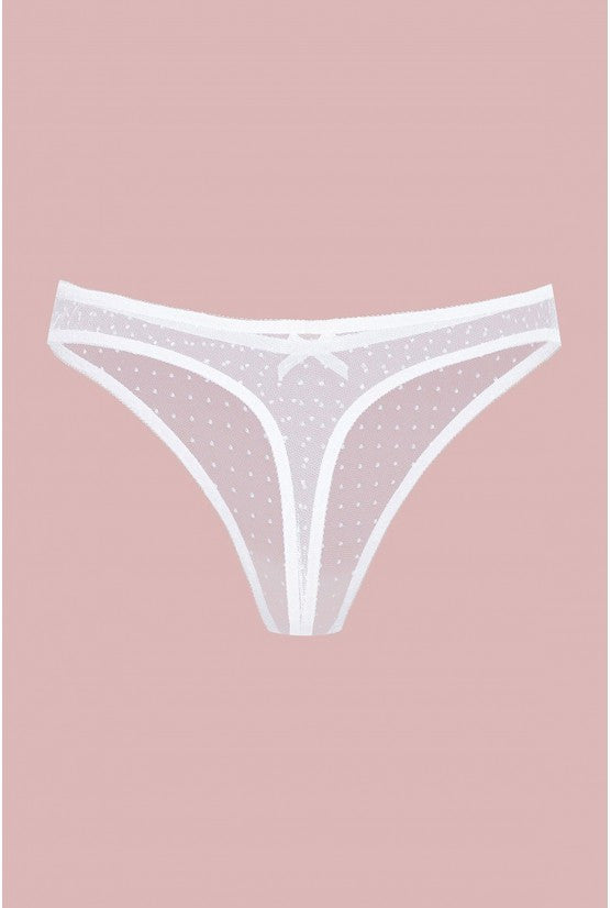 String CATHY plumetis blanc