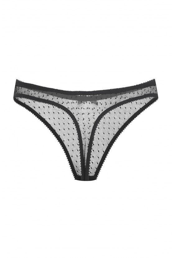 String CATHY plumetis noir