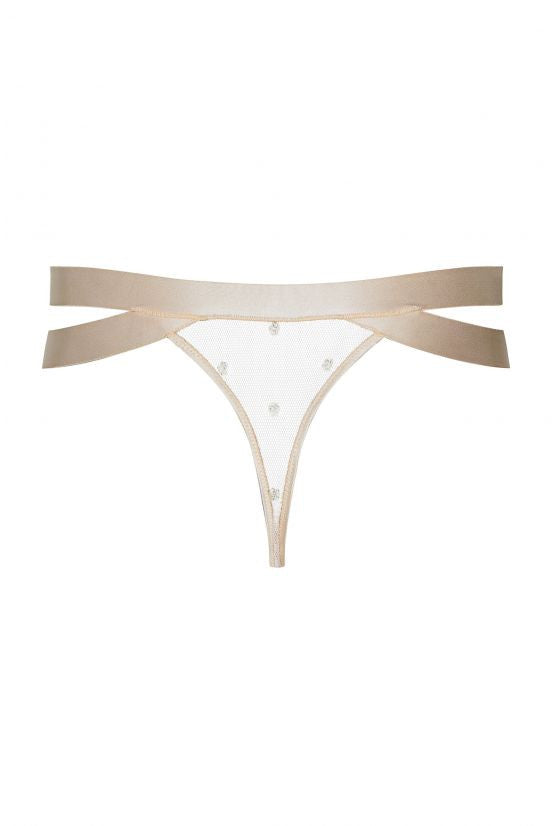 String papillon pois dorés