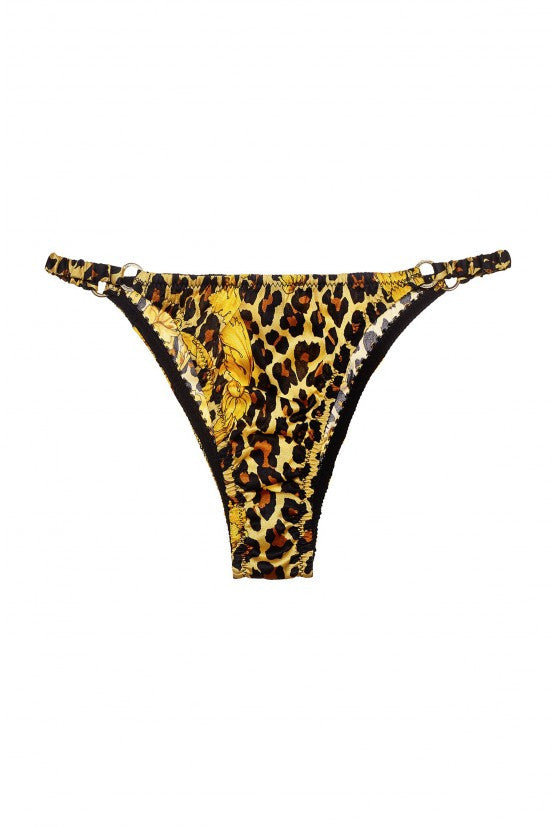 Tanga soie léopard